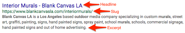 Search Engine Listing Example
