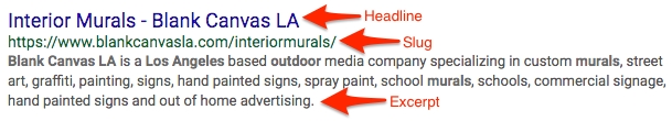 Search Engine Listing Example